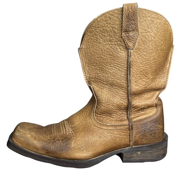 Ariat Men’s Rambler Tan Leather Western Cowboy Boot Size US 10 D main image 6